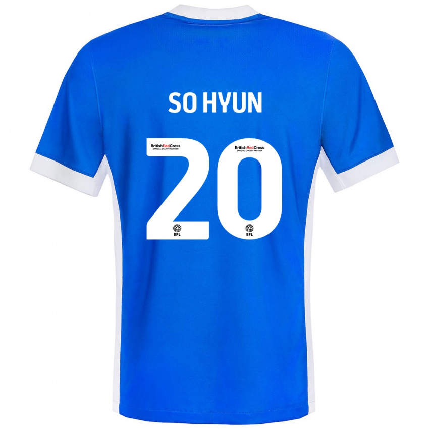 Dětské Cho So-Hyun #20 Modrá Bílá Domů Hráčské Dresy 2024/25 Dres