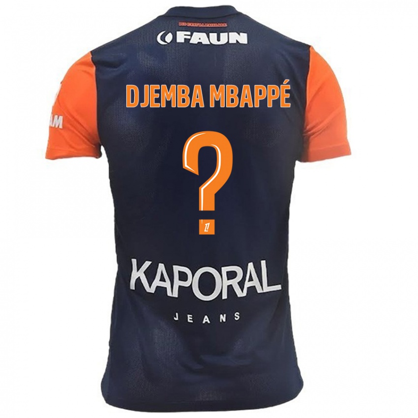 Dětské Yvan Djemba Mbappé #0 Námořnická Modrá Oranžová Domů Hráčské Dresy 2024/25 Dres