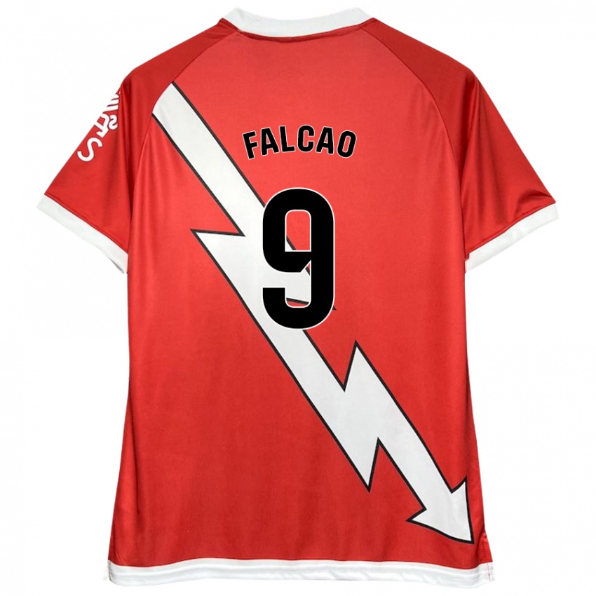 Dětské Radamel Falcao #9 Bílá Červená Domů Hráčské Dresy 2024/25 Dres