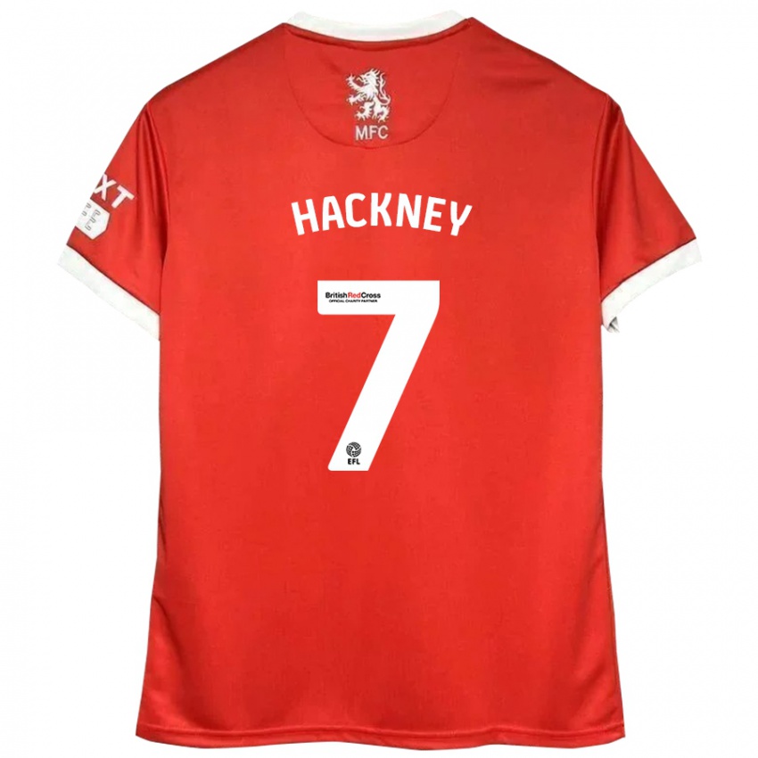 Dětské Hayden Hackney #7 Červená Bílá Domů Hráčské Dresy 2024/25 Dres