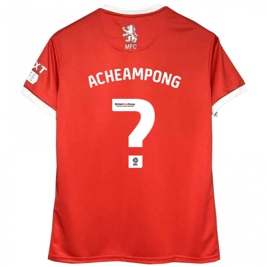 Dětské Prince Acheampong #0 Červená Bílá Domů Hráčské Dresy 2024/25 Dres