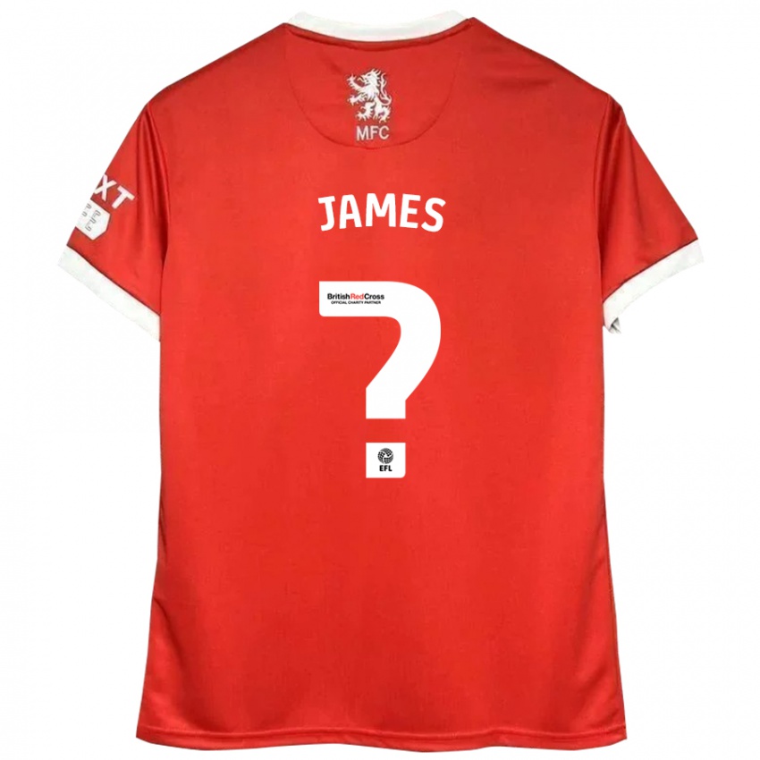 Dětské Daniel James #0 Červená Bílá Domů Hráčské Dresy 2024/25 Dres