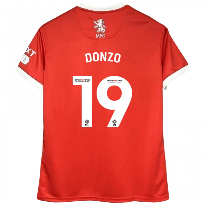 Dětské Jolie Donzo #19 Červená Bílá Domů Hráčské Dresy 2024/25 Dres