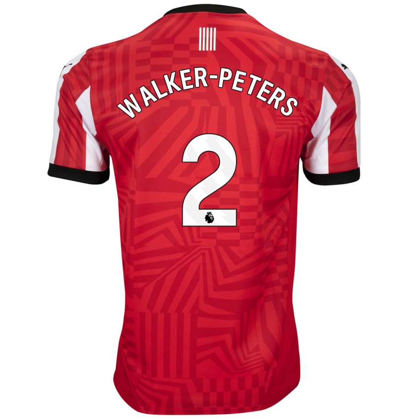 Dětské Kyle Walker-Peters #2 Červená Bílá Domů Hráčské Dresy 2024/25 Dres