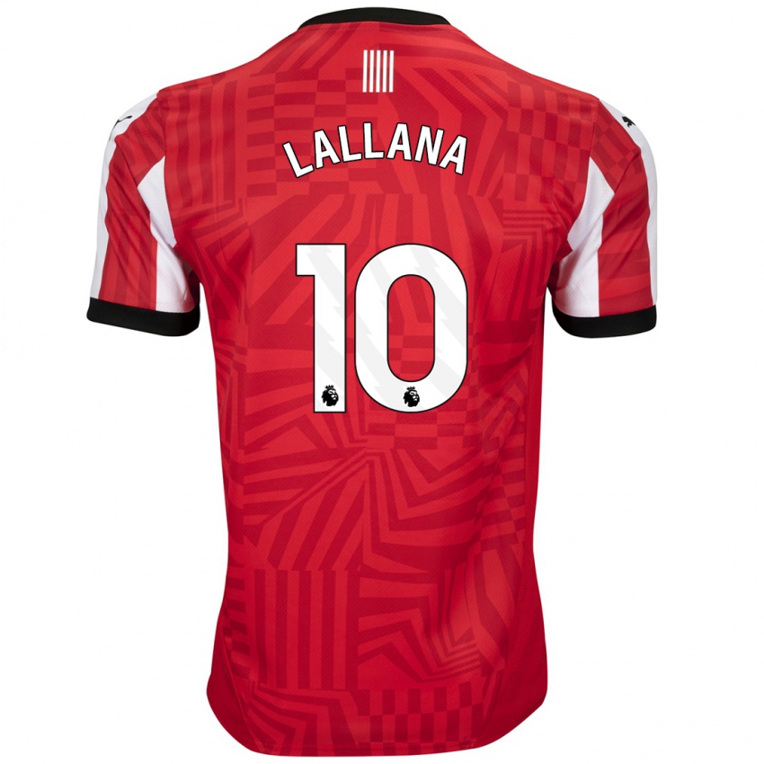 Dětské Adam Lallana #10 Červená Bílá Domů Hráčské Dresy 2024/25 Dres