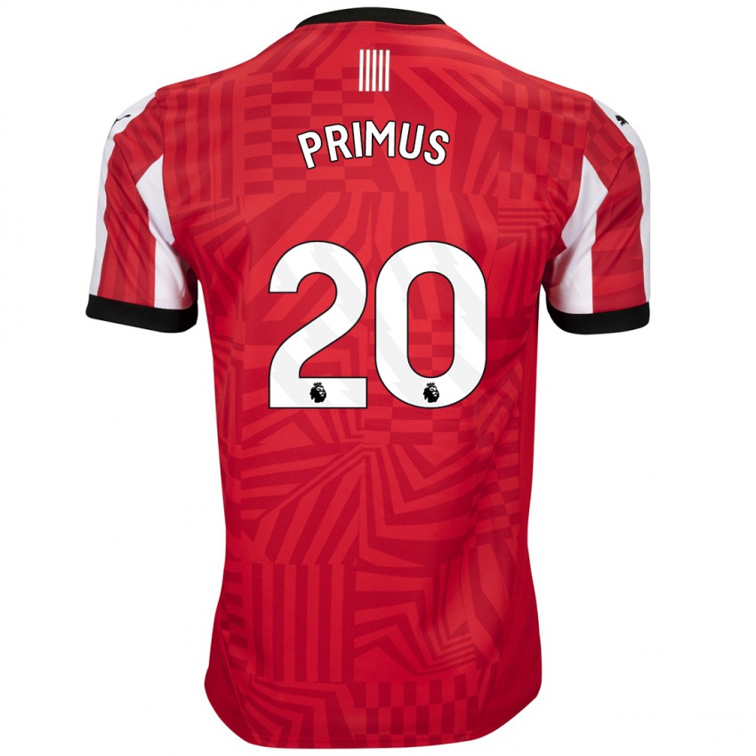 Dětské Atlanta Primus #20 Červená Bílá Domů Hráčské Dresy 2024/25 Dres