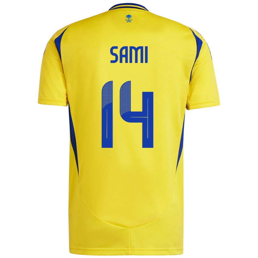 Dětské Sami Al-Najei #14 Žlutá Modrá Domů Hráčské Dresy 2024/25 Dres