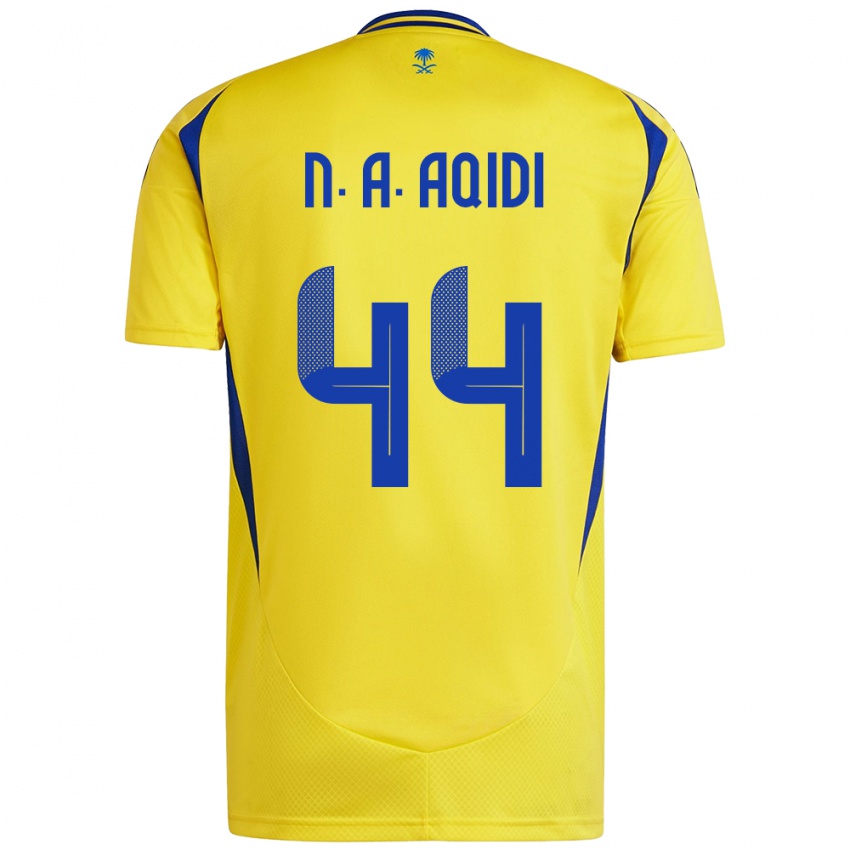 Dětské Nawaf Al-Aqidi #44 Žlutá Modrá Domů Hráčské Dresy 2024/25 Dres