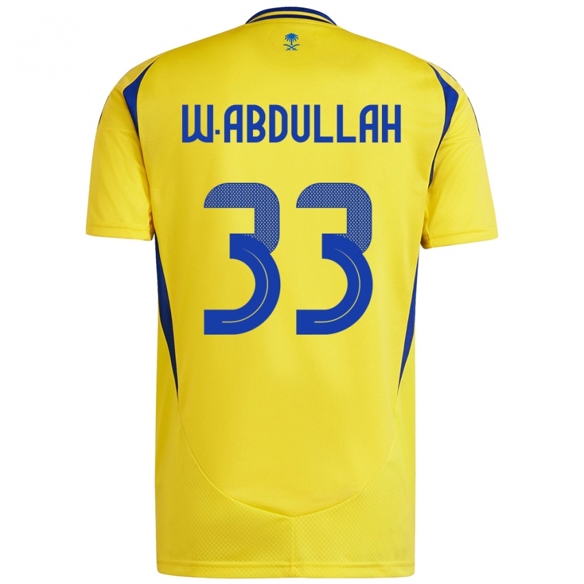 Dětské Waleed Abdullah #33 Žlutá Modrá Domů Hráčské Dresy 2024/25 Dres