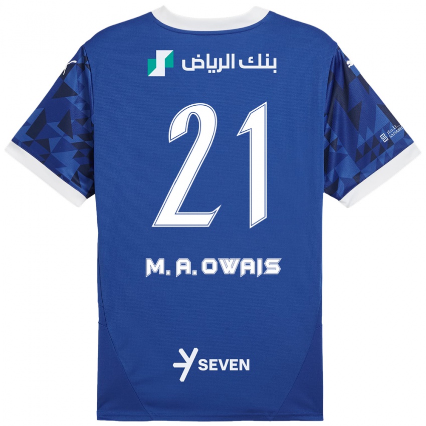 Dětské Mohammed Al-Owais #21 Tmavě Modrá Bílá Domů Hráčské Dresy 2024/25 Dres