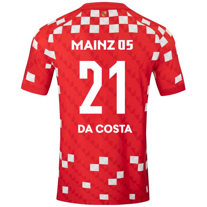 Dětské Danny Da Costa #21 Bílá Červená Domů Hráčské Dresy 2024/25 Dres