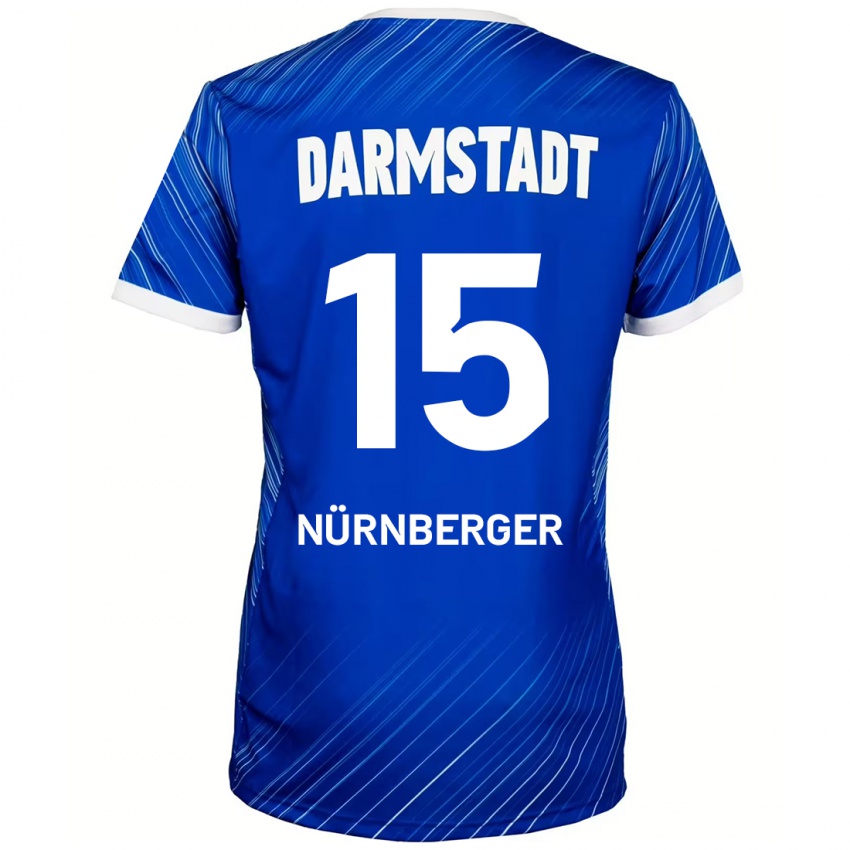 Dětské Fabian Nürnberger #15 Modrá Bílá Domů Hráčské Dresy 2024/25 Dres