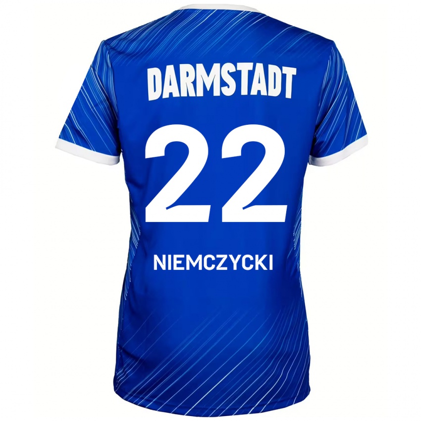 Dětské Karol Niemczycki #22 Modrá Bílá Domů Hráčské Dresy 2024/25 Dres