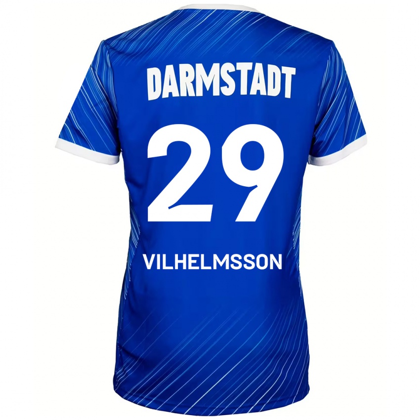 Dětské Oscar Vilhelmsson #29 Modrá Bílá Domů Hráčské Dresy 2024/25 Dres