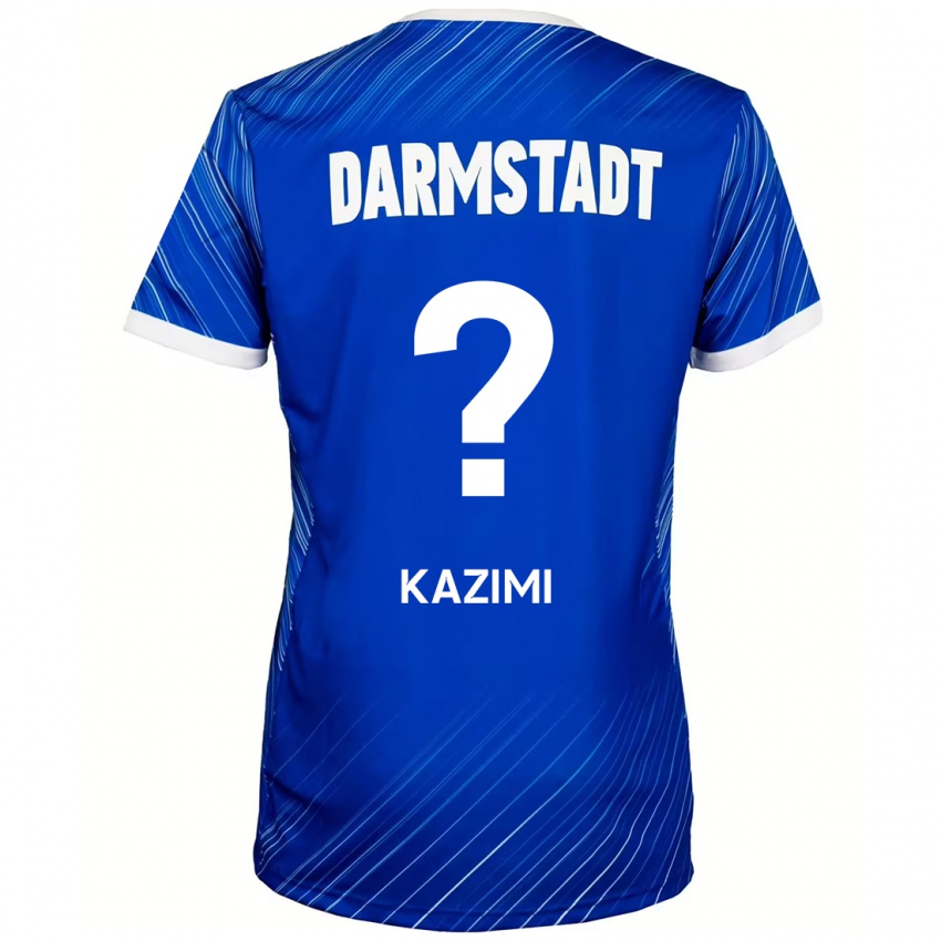 Dětské Yasin Kazimi #0 Modrá Bílá Domů Hráčské Dresy 2024/25 Dres