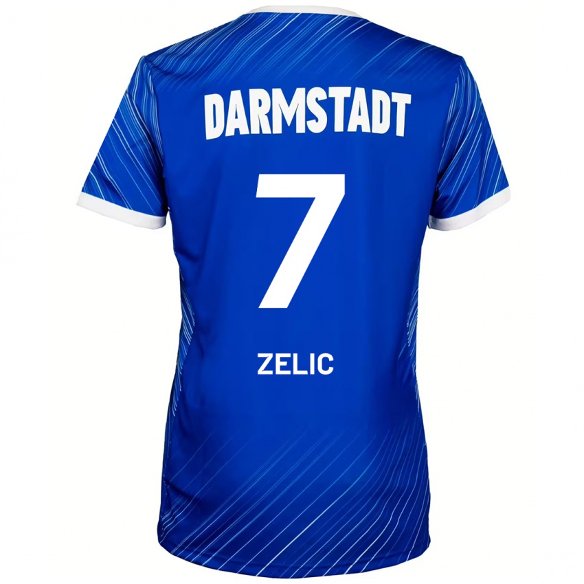 Dětské Mateo Zelic #7 Modrá Bílá Domů Hráčské Dresy 2024/25 Dres