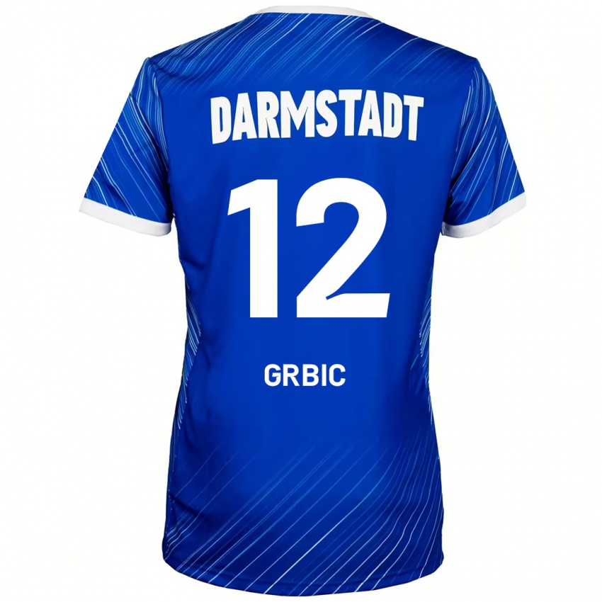 Dětské Viktor Grbic #12 Modrá Bílá Domů Hráčské Dresy 2024/25 Dres