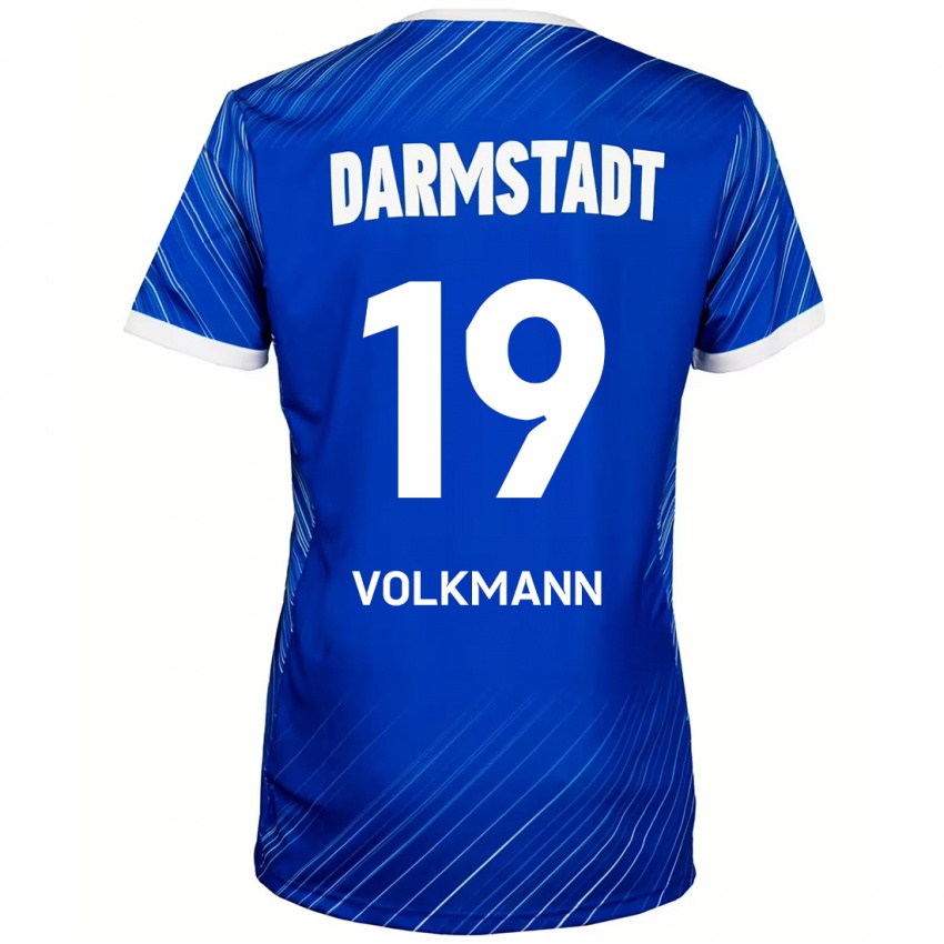 Dětské Japhet Volkmann #19 Modrá Bílá Domů Hráčské Dresy 2024/25 Dres