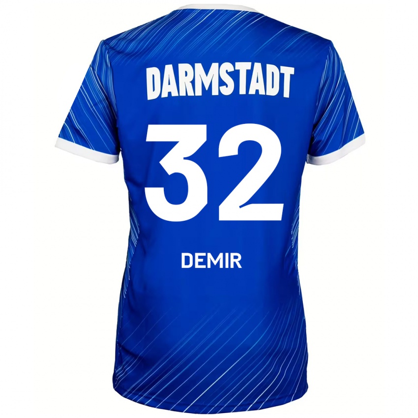 Dětské Lean Demir #32 Modrá Bílá Domů Hráčské Dresy 2024/25 Dres