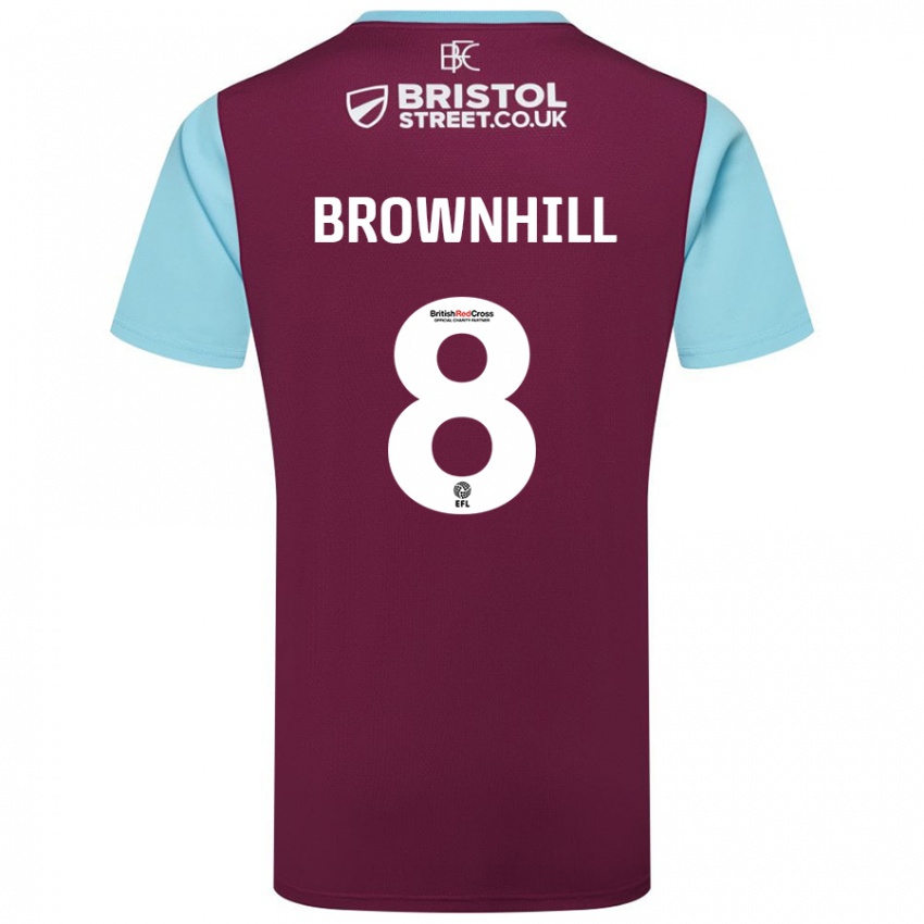 Dětské Josh Brownhill #8 Vínově Modrá Domů Hráčské Dresy 2024/25 Dres