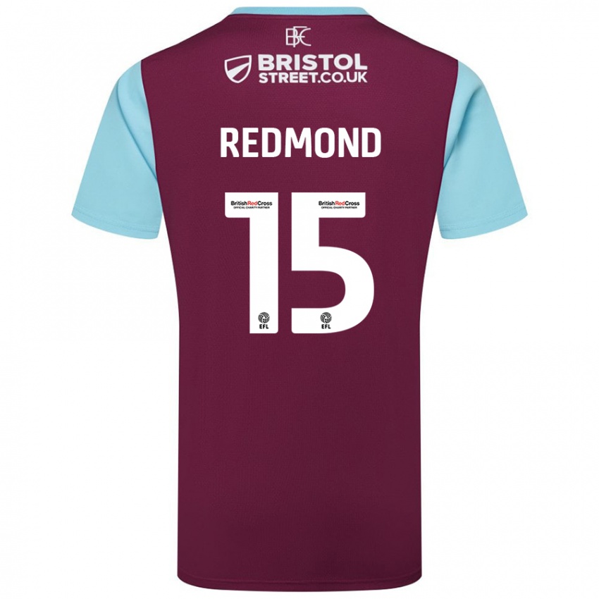 Dětské Nathan Redmond #15 Vínově Modrá Domů Hráčské Dresy 2024/25 Dres