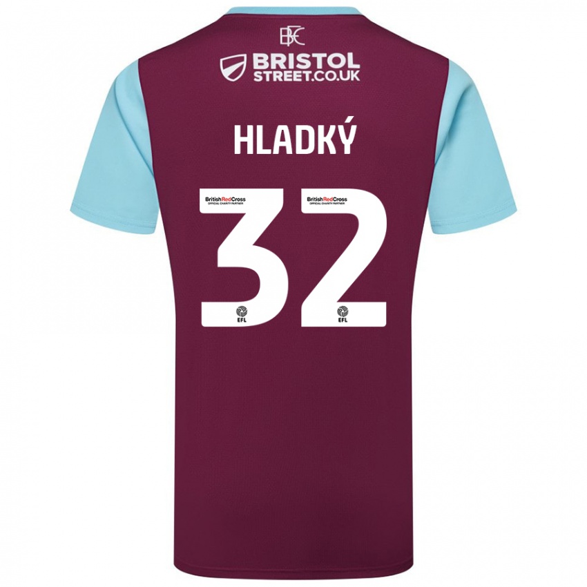 Dětské Vaclav Hladky #32 Vínově Modrá Domů Hráčské Dresy 2024/25 Dres