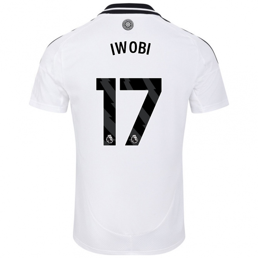 Dětské Alex Iwobi #17 Bílý Domů Hráčské Dresy 2024/25 Dres