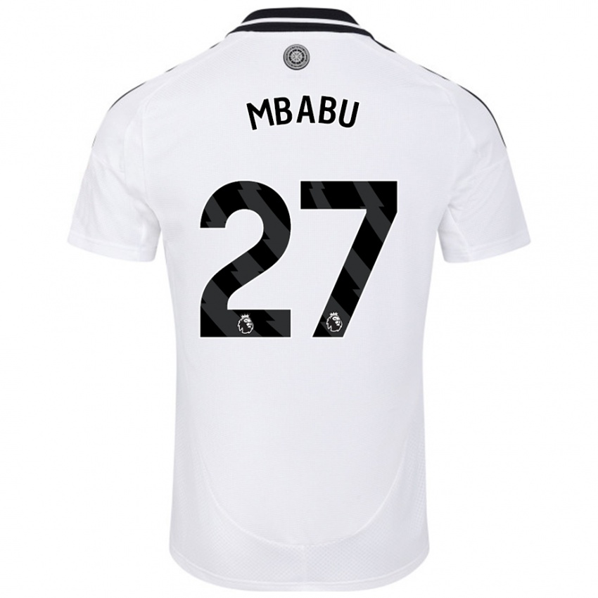 Dětské Kevin Mbabu #27 Bílý Domů Hráčské Dresy 2024/25 Dres