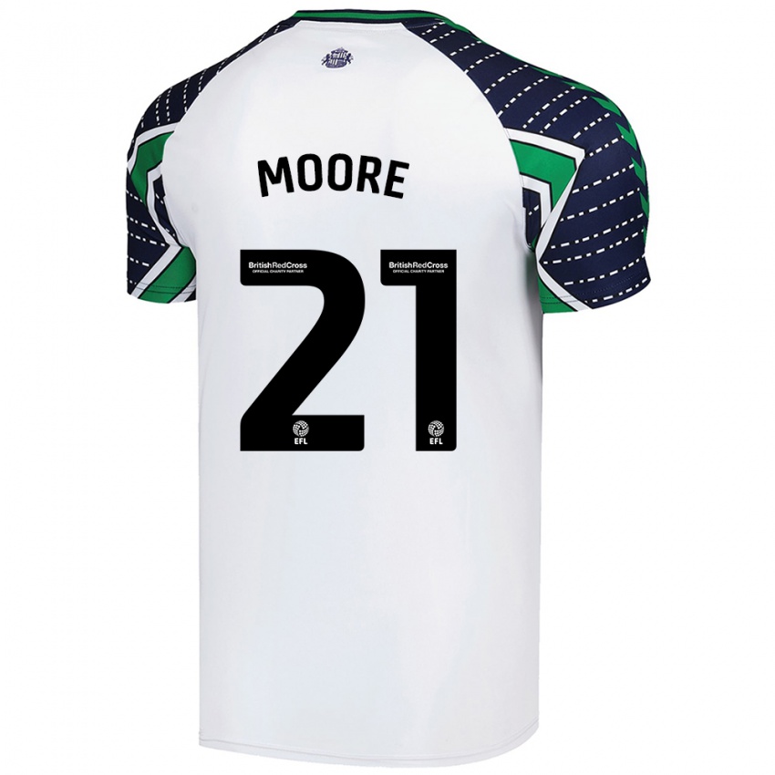 Dětské Simon Moore #21 Bílý Daleko Hráčské Dresy 2024/25 Dres