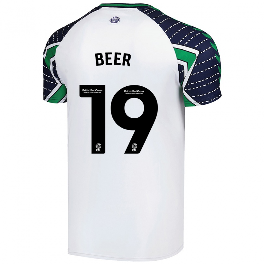 Dětské Megan Beer #19 Bílý Daleko Hráčské Dresy 2024/25 Dres