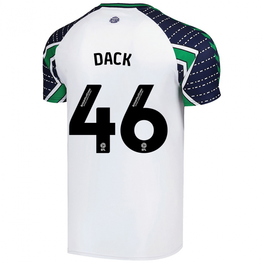 Dětské Bradley Dack #46 Bílý Daleko Hráčské Dresy 2024/25 Dres