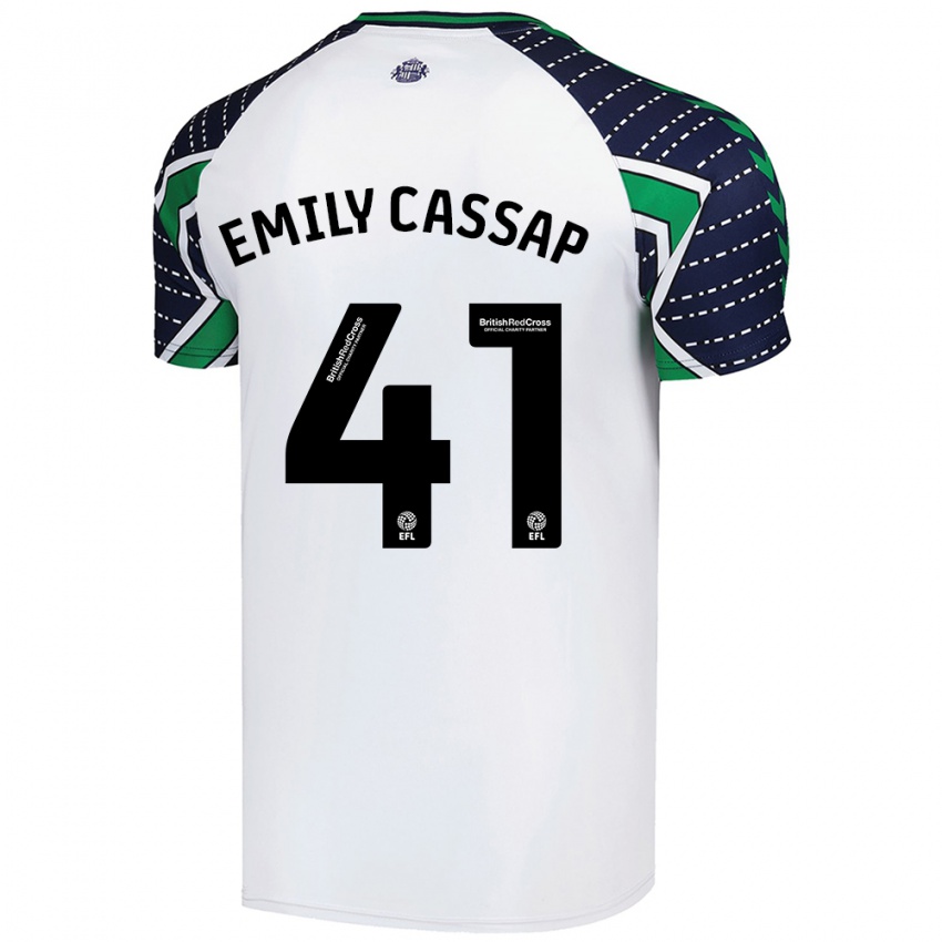 Dětské Emily Cassap #41 Bílý Daleko Hráčské Dresy 2024/25 Dres