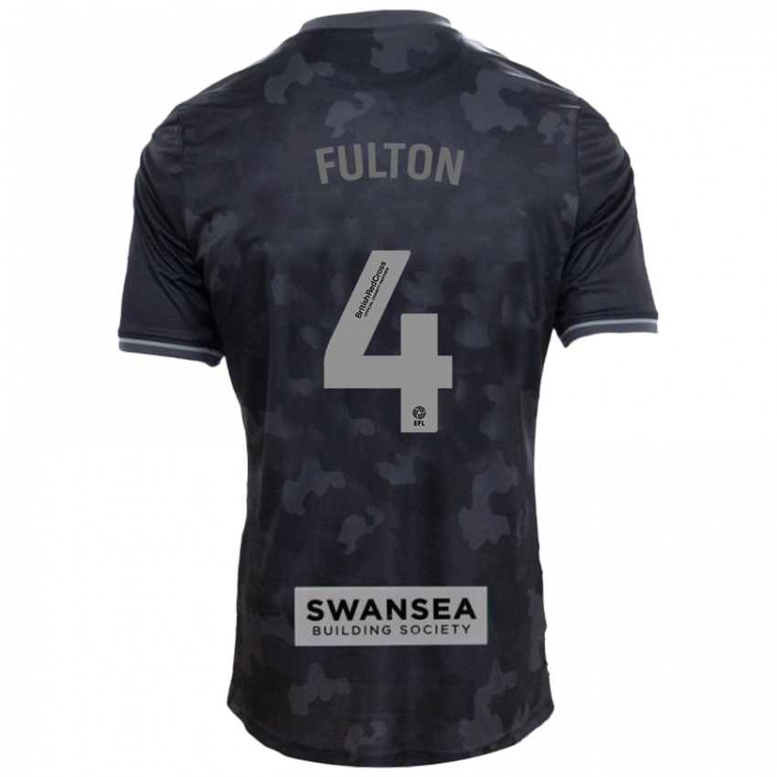 Dětské Jay Fulton #4 Černý Daleko Hráčské Dresy 2024/25 Dres