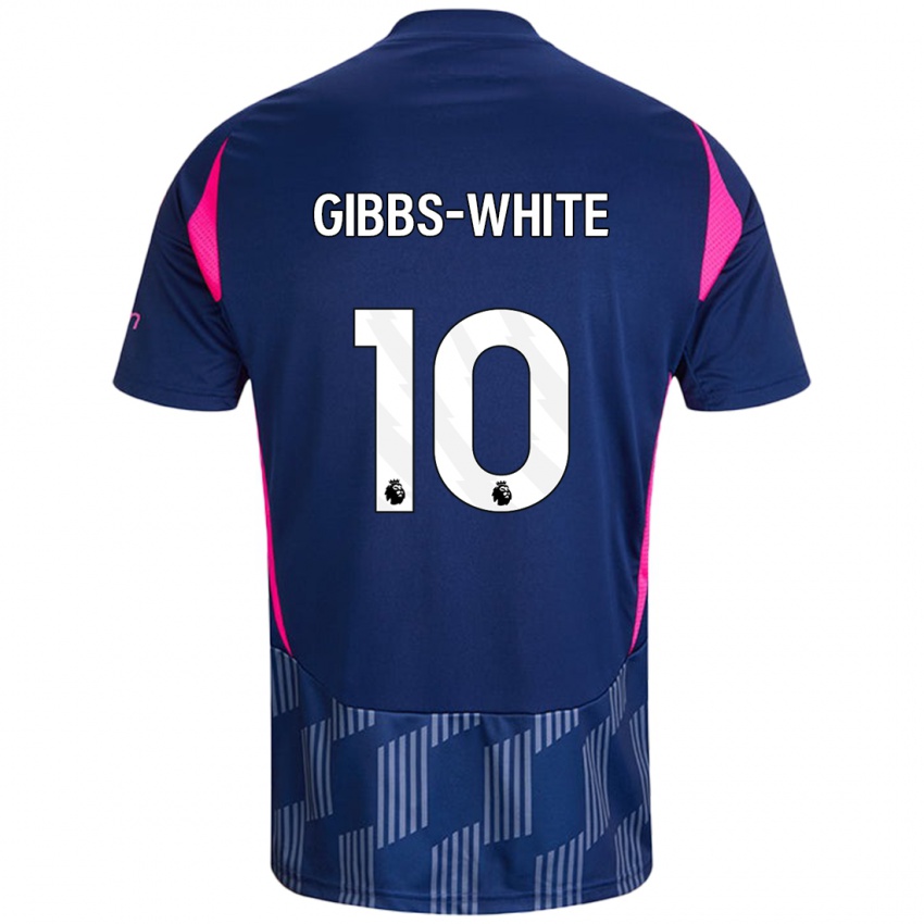 Dětské Morgan Gibbs-White #10 Královsky Modrá Růžová Daleko Hráčské Dresy 2024/25 Dres