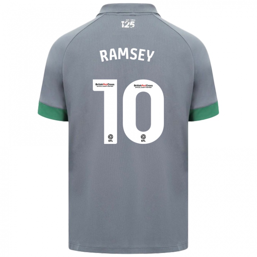 Dětské Aaron Ramsey #10 Tmavě Šedá Daleko Hráčské Dresy 2024/25 Dres