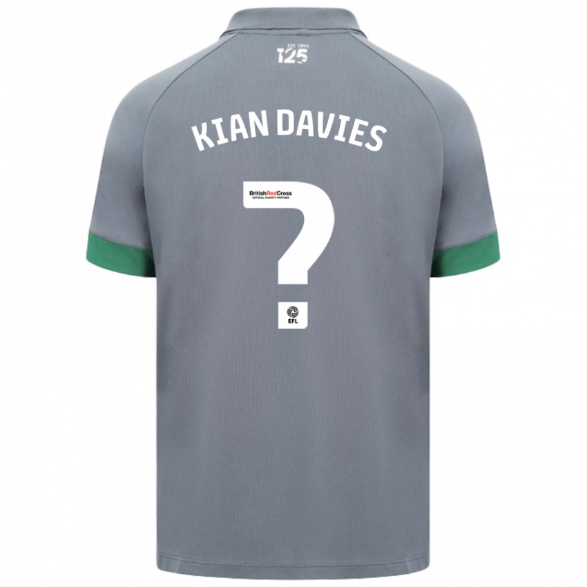 Dětské Kian Davies #0 Tmavě Šedá Daleko Hráčské Dresy 2024/25 Dres