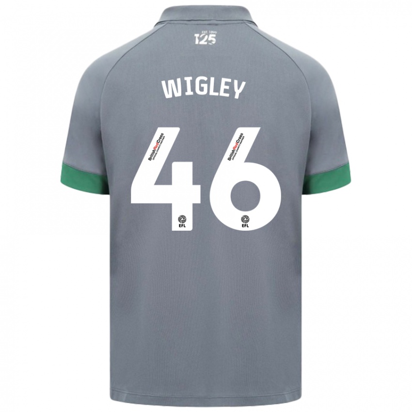 Dětské Morgan Wigley #46 Tmavě Šedá Daleko Hráčské Dresy 2024/25 Dres