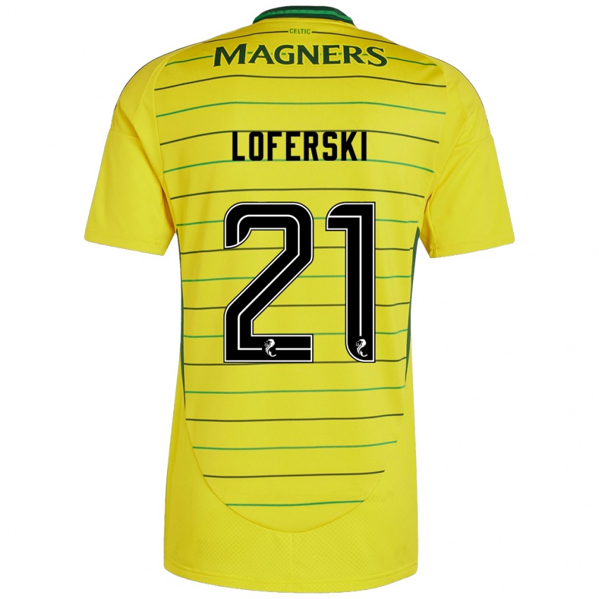 Dětské Kit Loferski #21 Žluť Daleko Hráčské Dresy 2024/25 Dres