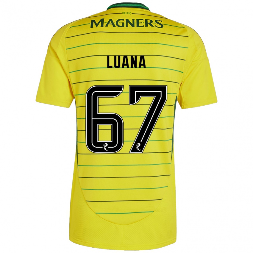 Dětské Luana Muñoz #67 Žluť Daleko Hráčské Dresy 2024/25 Dres