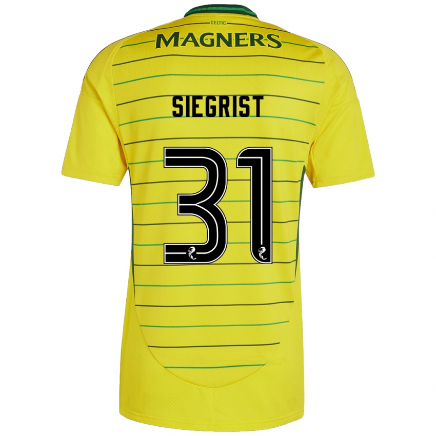 Dětské Benjamin Siegrist #31 Žluť Daleko Hráčské Dresy 2024/25 Dres