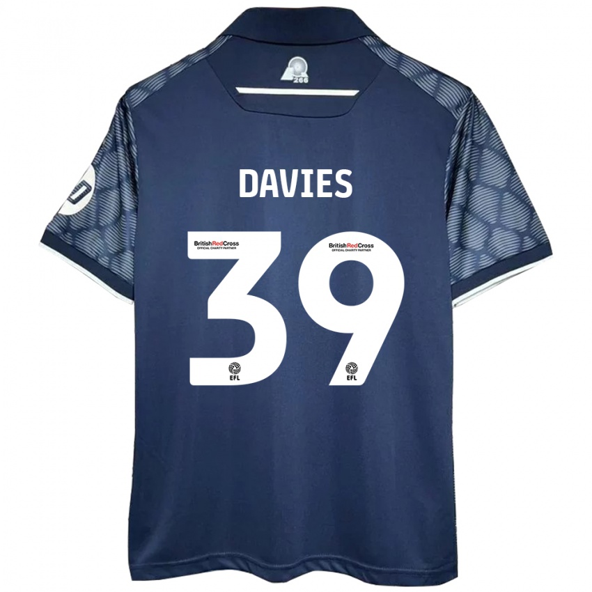 Dětské Daniel Davies #39 Černý Daleko Hráčské Dresy 2024/25 Dres