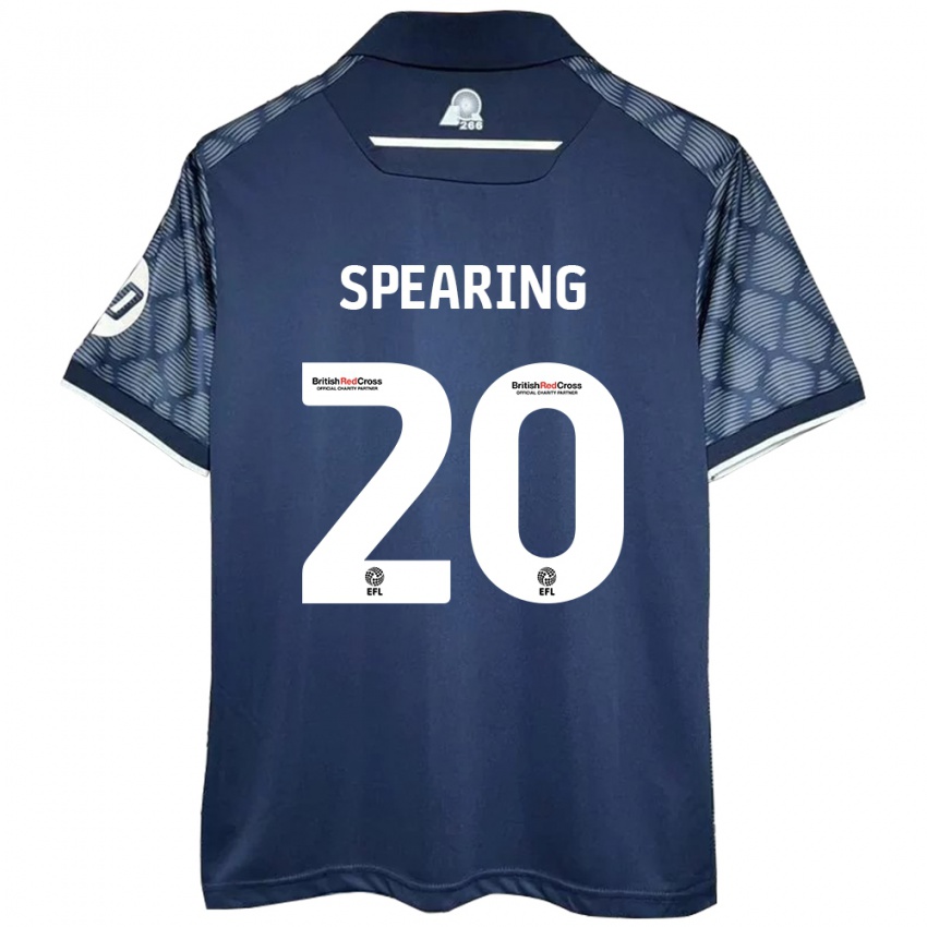 Dětské Natasha Spearing #20 Černý Daleko Hráčské Dresy 2024/25 Dres