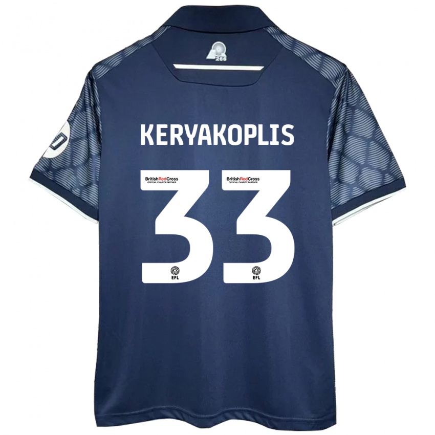 Dětské Hannah Keryakoplis #33 Černý Daleko Hráčské Dresy 2024/25 Dres