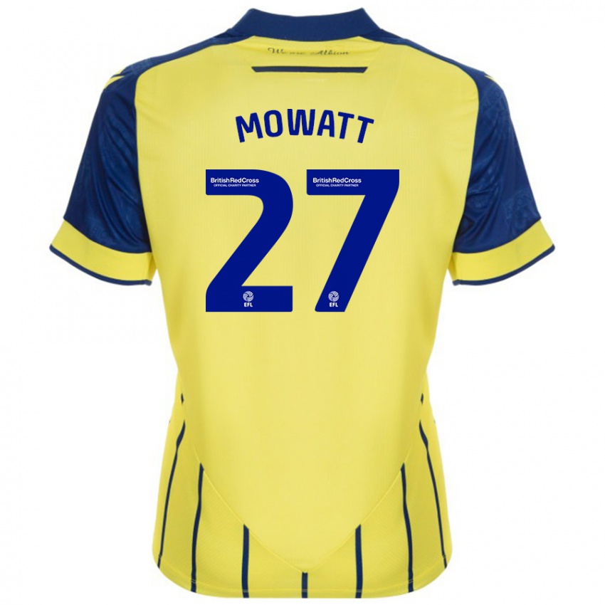 Dětské Alex Mowatt #27 Žlutá Modrá Daleko Hráčské Dresy 2024/25 Dres