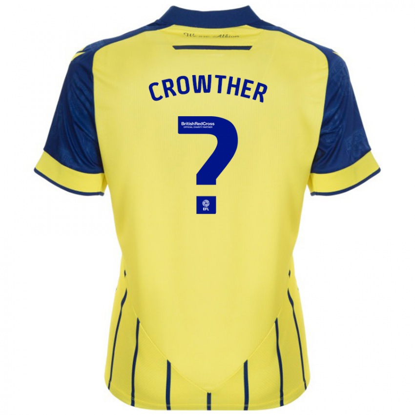 Dětské Matthew Crowther #0 Žlutá Modrá Daleko Hráčské Dresy 2024/25 Dres