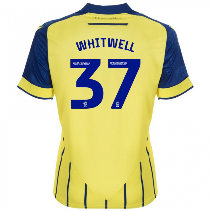 Dětské Harry Whitwell #37 Žlutá Modrá Daleko Hráčské Dresy 2024/25 Dres