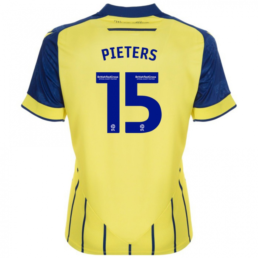 Dětské Erik Pieters #15 Žlutá Modrá Daleko Hráčské Dresy 2024/25 Dres