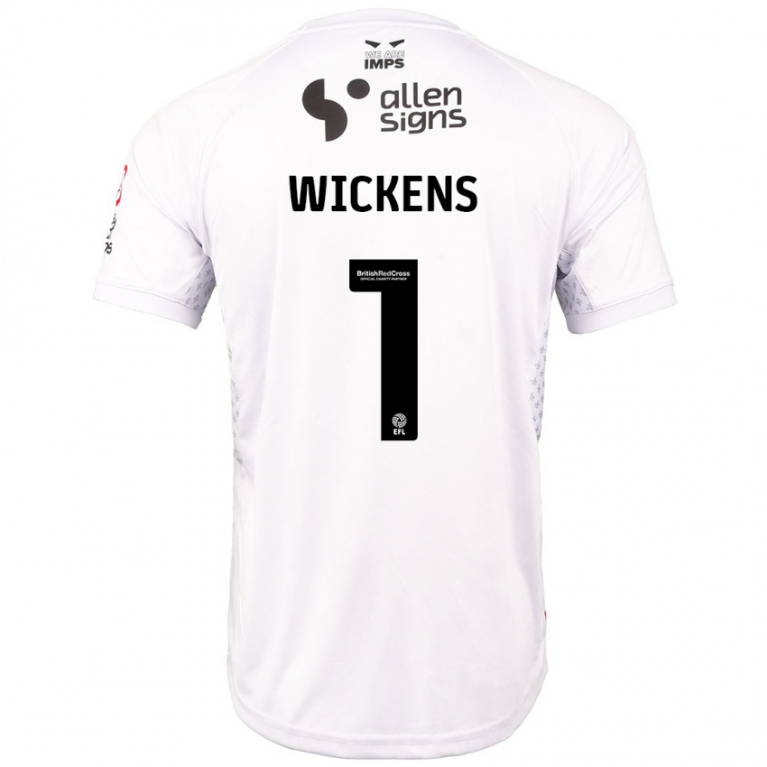 Dětské George Wickens #1 Červená Bílá Daleko Hráčské Dresy 2024/25 Dres