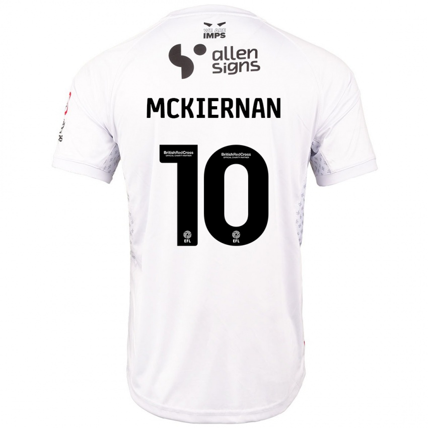 Dětské Jj Mckiernan #10 Červená Bílá Daleko Hráčské Dresy 2024/25 Dres