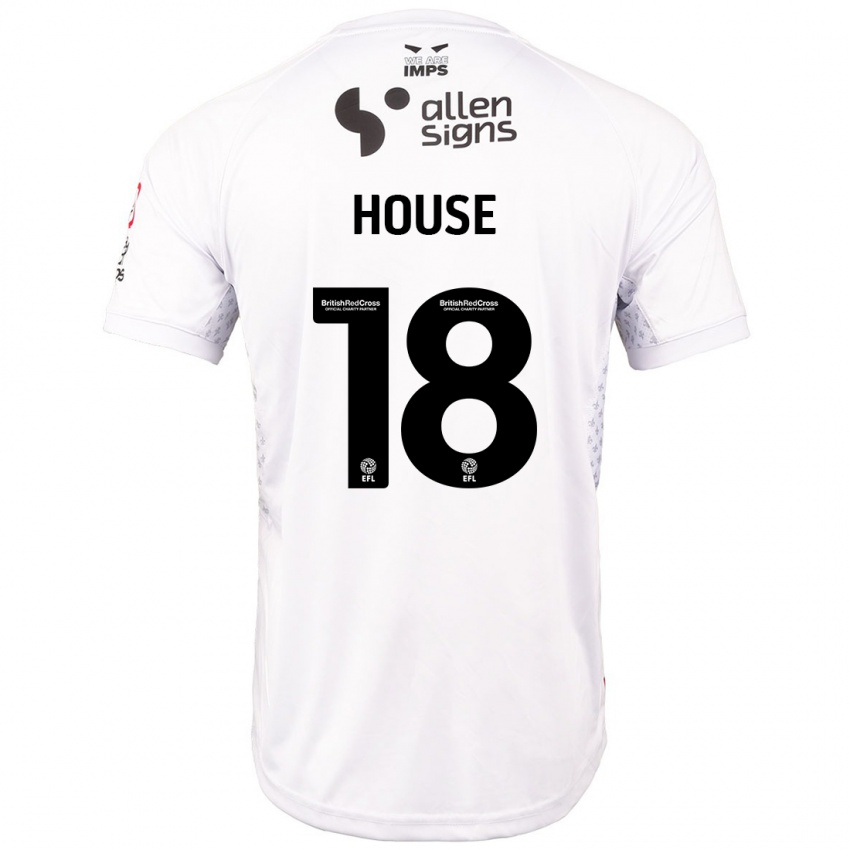 Dětské Ben House #18 Červená Bílá Daleko Hráčské Dresy 2024/25 Dres